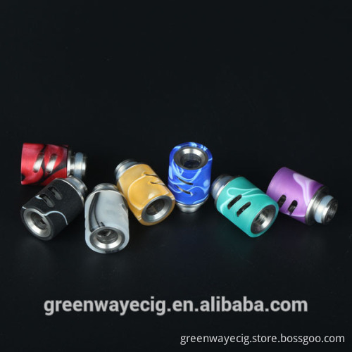 2015 wholesale color ss derlin pryrex drip tip, 510 colorful airflow control drip tip multi types individual package